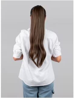 NAVMAV Wrap Around Ponytail Synthetic Hair Extension Curly Wavy Straight Wig Braid Extension Hairpiece For Girls And Women (Black Curly Hair Extension 17Inch) 3