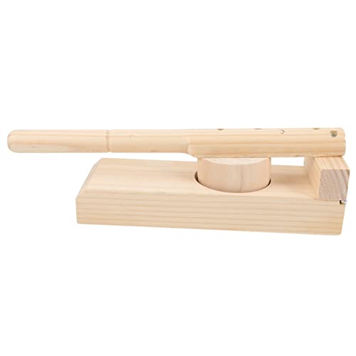 Cabilock Wooden Dumpling Skin Presser Maker with Long Handle Easy to Use Dumpling Wrapper Press Mold Gyoza and More Kitchen Tool for Family Gatherings
