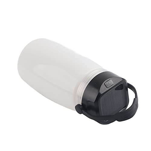 Drfeify Botella de agua multifuncional con luz LED para camping y actividades al aire libre (blanco)