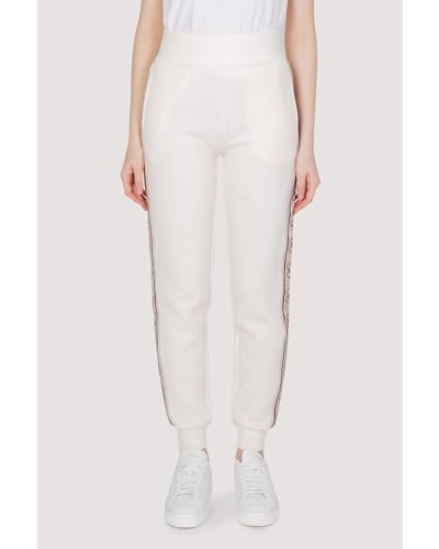 Guess Joggingbroek met logo aan de zijkant, met gemiddelde taille, pijpen met elastiek aan de onderkant, normale pasvorm. en elastische tailleband van gestippelde mailand-stof met B. - Afbeelding 4