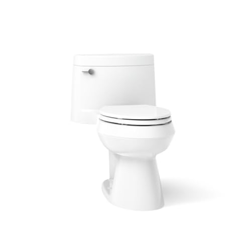 Kohler K-3619-0 1-Pc Elongated Toilet & Left Lever 1.28 GPF White