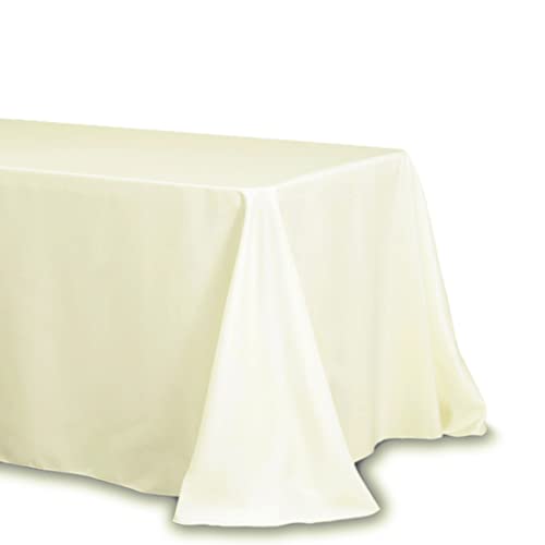 Ltc Linens 90132-010102 Tablecloth, 90" X 132", Ivory #TOP5