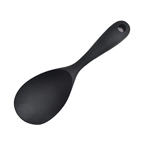 Cucharas de mezcla antiadherentes de silicona de grado alimenticio con mango largo ergonómico, cómodas para agitar y mezclar herramienta