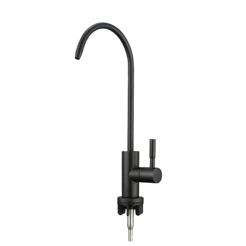Robinet cuisine col de cygne noir filtre eau potable mitigeur évier eau froide sans calcaire
