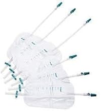 Urine Dranable Leg Bags 500ml, Short Tube with Lever Tap x 5 Bags - Includes Leg Bag Straps