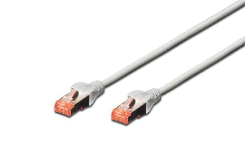 DIGITUS LAN Kabel Cat 6 - 3m - RJ45 Netzwerkkabel - S/FTP Geschirmt - Kompatibel zu Cat6A und Cat7 - Grau