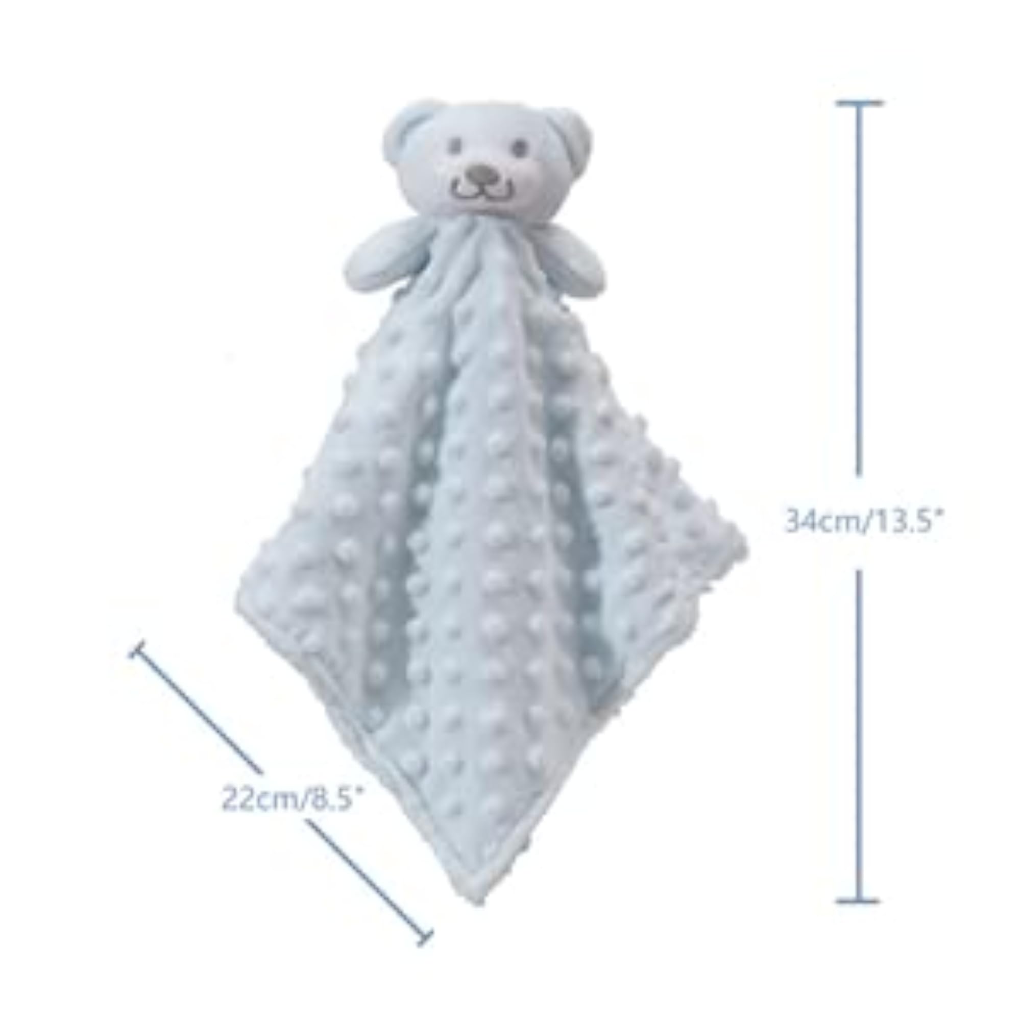 Cozy Plush Baby Security Blanket Lovey, Blue Bear