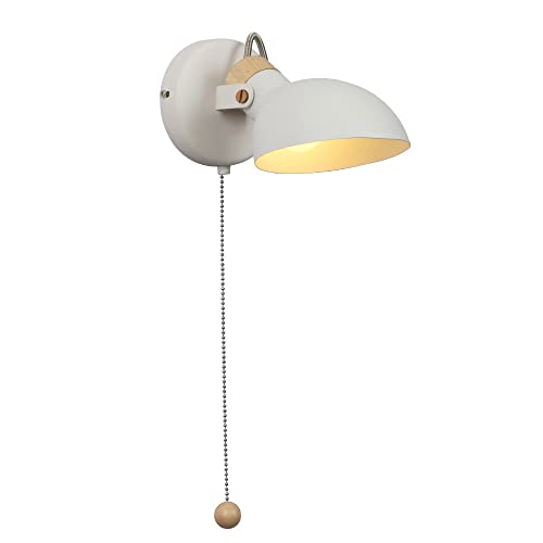 Aisilan Led Adjustable Wall Sconce With Pull Chain Switch E12 5W Bulb Matte White Flicker Free Hard Wired Wall Lamp For Living Room Bedroom Hotel Bd205W #TOP3
