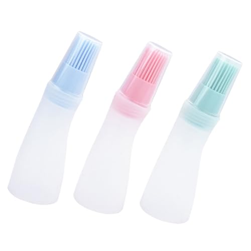 Ciieeo 3pcs Silicone Oil Bottle Brush Food-grade Kitchen Tools for Barbecue and Baking Easy to Dispenser Random Colors