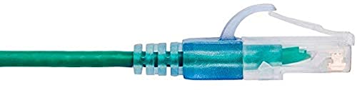 Image of Monoprice Cat6A 1ft Green 10-Pk Patch Cable UTP 30AWG 10G Pure Bare Copper Snagless RJ45 SlimRun Series Ethernet Cable