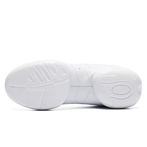 Image of Cheer Shoes Girls White Dance Shoes Youth Cheerleading Sports Training Athletic Comfortable Shoes Flats Girl