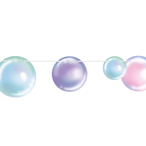 Bannière à bulles colorées Beistle pour anniversaire enfant thème océan