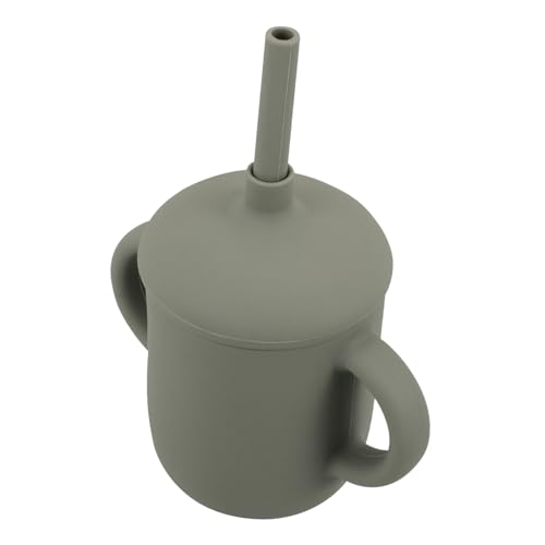 Alasum ベビーシッピーカップ 食品容器 飲用トレーニングカップ シリコントレーニングカップ ダブルハンドルカップ ストロートレーニングカップ ウォーターカップ 水飲みマグ シリカゲル