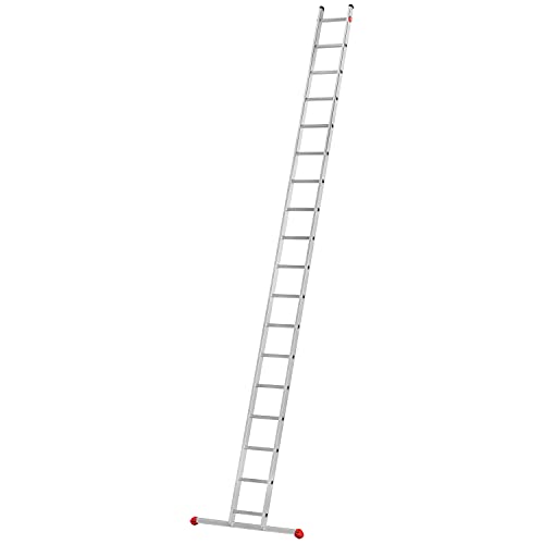 Echelle Simple 18 échelons 5,1m/6m en alu Professionnelle Hailo ProfiStep Uno