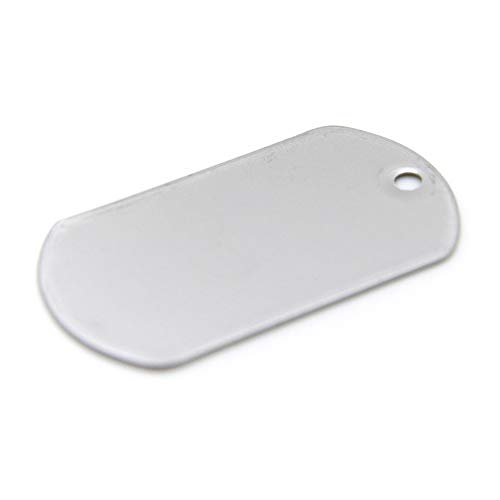 ONDEPOT 100 Blank Shiny Stainless Steel Dog Tags – Military Spec, Emboss-Ready, Engraving-Compatible, Bulk Pack for Crafting, ID, Medical Tags, Custom Use – No Chains Included