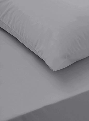 Sapphire collection 300 Thread Count 100% Egyptian Cotton Fitted Sheets BedSheet (Double, Grey)