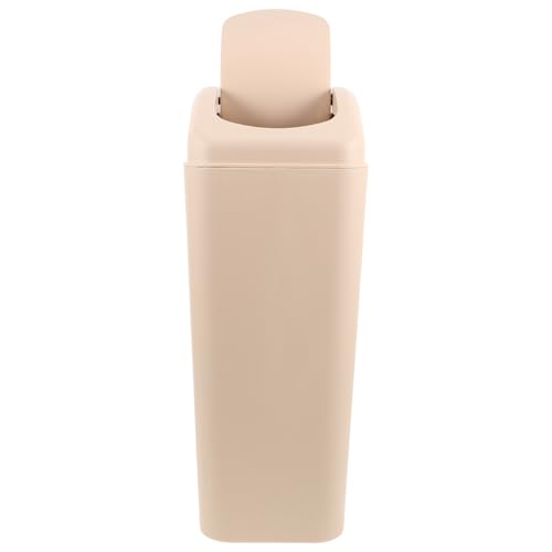 BESPORTBLE Papelera para Baño con Tapa Abatible Plástico Resistente Capacidad 8 Litros Diseño Delgado para Espacios Estrechos Cubo de Basura Antiolor Adecuado para Cocina y Dormitorio