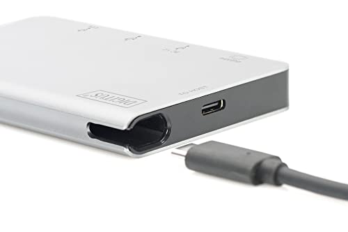 Base de conexión multipuerto USB-C con 6 puertos, lector de tarjetas y cables intercambiables 6
