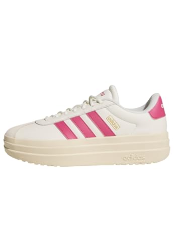 Image of adidas Womens Vl Court Bold Lace Up Sneakers Shoes Casual - Pink