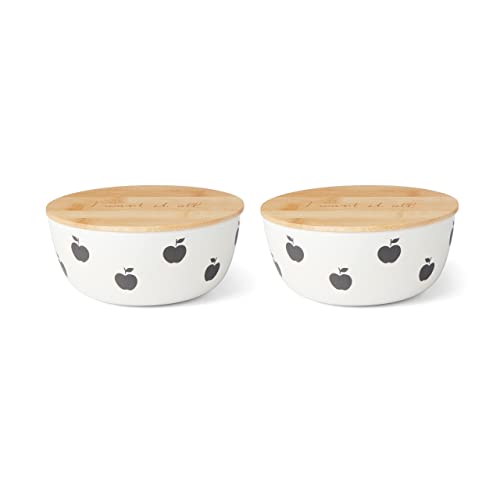 Kate Spade New York Apple Toss Round Bowl With Lid, Set of 2
