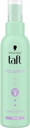 Schwarzkopf Taft Föhn-Spray Volumen (150ml) Haltegrad 3 Föhnspray für alle Haartypen Volumenspray vegane Formel*