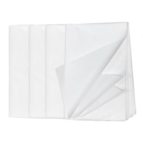 MFUSUL Seidenpapier Weiß 100 Blatt 50 x 70 cm Seidenpapier Verpackungsmaterial als Verpackungspapier für Geschenk Deko Hochzeit Basteln & Versand