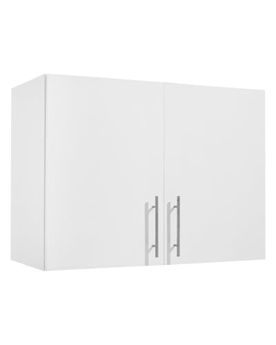 VEVOR Laundry Room Wall Cabinet, 2-Tier Wall Mounted Hanging Cabinet with 2 Doors, Cupboard...