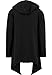 Urban Classics Herren Long Hooded Open Edge Cardigan – Langer Kapuzen Cardigan aus Baumwolle im Loose Fit, offener Schnitt mit offenen Kanten für Streetwear & Freizeit,Schwarz,XL