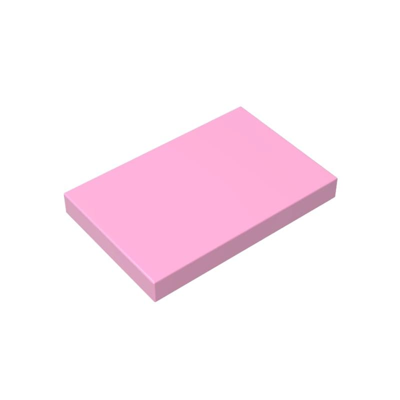 XYEIUGO GDS-1039 26603 Foundation Plate Tile 2x3, Bright Pink, 50 PCS