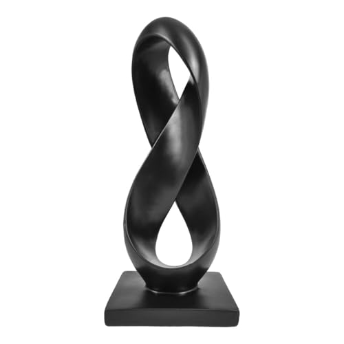 Escultura Abstracta Moderna Negra 14.5 in Minimalista