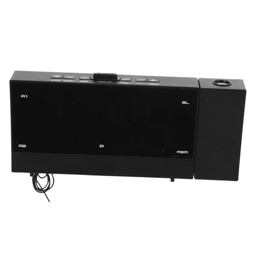 Alipis Reloj de proyección decoración Interior Numero de Puerta de Cocina Despertador Digital Lindo Tablero decoración del Tablero Relojes pequeños para Dormitorio Reloj LED AbS Black