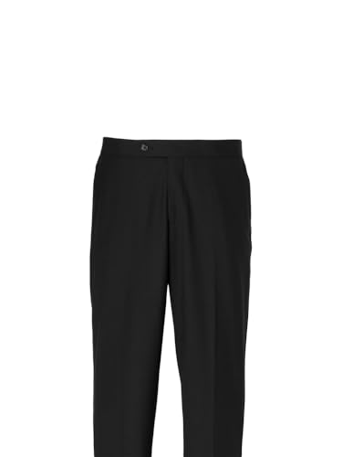 Paul Fredrick Men's Wool Stretch Flat Front Tuxedo Pants2