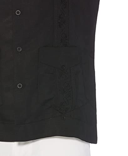 Cubavera Men's Four-Pocket Mini Pintuck Embroidered Authentic Guayabera Shirt, Short Sleeve Button Down