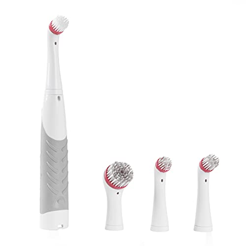 Kleeneze KL082732EU7 Deep Clean Brosse de Nettoyage Électrique, Brosse de Précision à Main Power Clean, Sans Fil, 4 Têtes de Brosse Oscillantes, Manche Antidérapant, Outil de Nettoyage pour Chaussures Cover