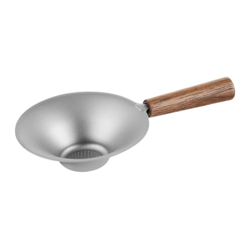 Tetera de titanio para aire libre con mango ergonómico de madera 8