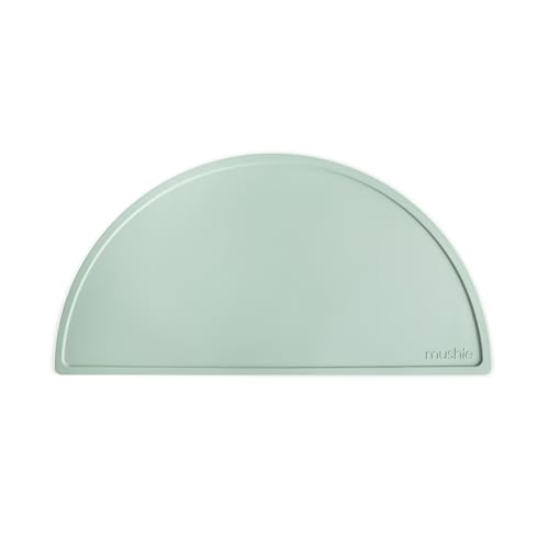 Image of mushie Silicone Placemat for Kids | BPA-Free Non-Slip Design (Cambridge Blue)