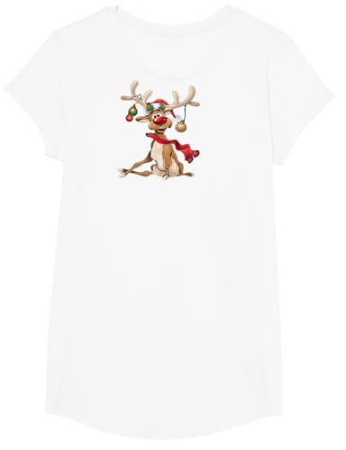 Weihnachten T-Shirt Damen Geschenke für Ihn Lustiges Rentier T-Shirt