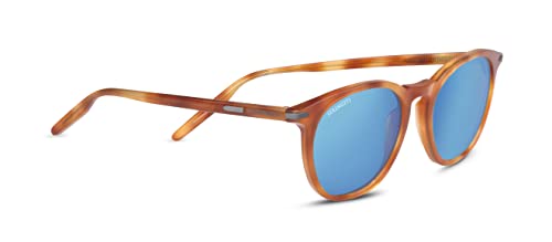 Serengetti Polarized Round Sport Sunglasses Arlie Shiny Caramel Mineral 555Nm Blue, Multi, One Size