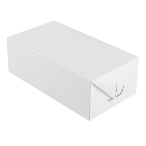 Image of Restaurantware Take Out Lunch Box 400 Count 8.86 x 4.88 x 3.07 Inches Paper Disposable Container Recyclable Food Box Greaseproof Spill-Resistant White