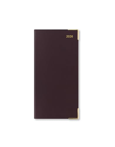 Letts of London Roma Slim week to view with appointments leather 2026 diary - Burgundy 26-081236
