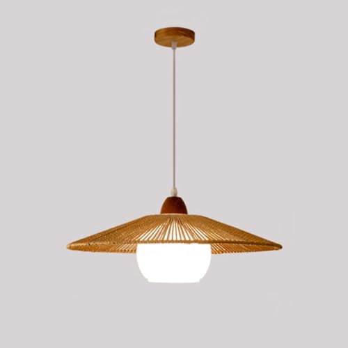 Lustre médiéval à LED en corde et verre de 45 cm pour table de salle à manger et restaurant