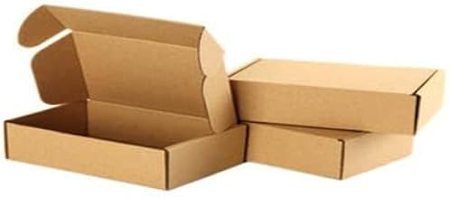 YNK Mailer Flat Auto Lock Corrugated Brown Boxes - 3 PLY : 7.5x4x1.50 Inch (PACK OF 50)
