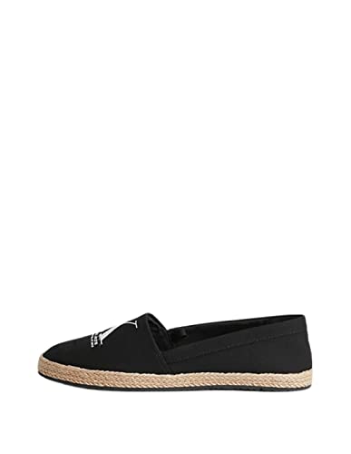 Calvin Klein Jeans Damen Espadrilles Monogram Stoffschuhe, Schwarz (Black),...