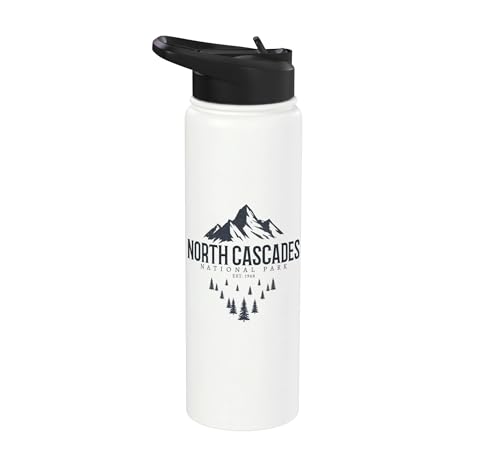 North Cascades National Park Washington PNW Vintage Souvenir Stainless Steel