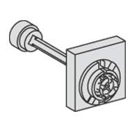 MAND.ROT.PROL.STANDARD FRONT.INS800/1600 noir commande rotative