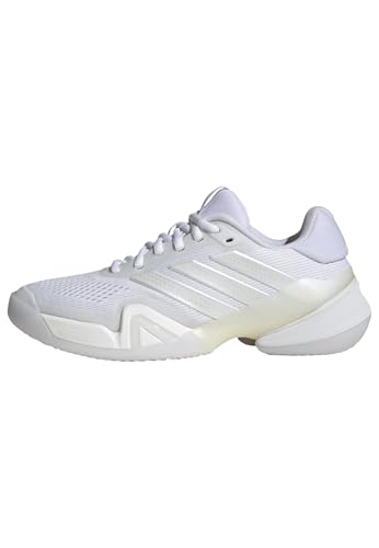 adidas Womens Barricade 1/4 Tennis White/Zero Metallic/White 9