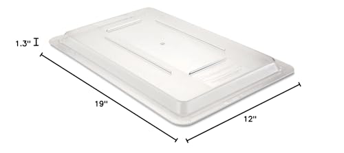 Rubbermaid Commercial Products Food Storage Box Lid for 2, 3.5, and 5 Gallon Sizes, Clear