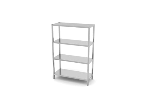 Étagère de rangement HENDI en acier inoxydable 4 niveaux 1200x500x1800 mm