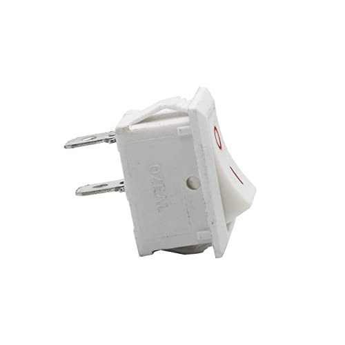 Image of Electronic spices Small Mini Boat Snap-in 2-Pin Plastic On /Off Rocker Switch Button (100psc) (WHITE)