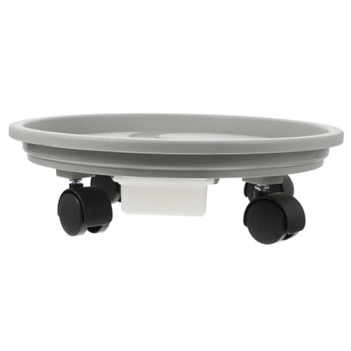 SUNCN 移動可能な丸型プランタースタンド キャスター付き耐荷重植木鉢台 受け皿付き多機能ローラートレイ ガーデン 室内用大鉢移動用